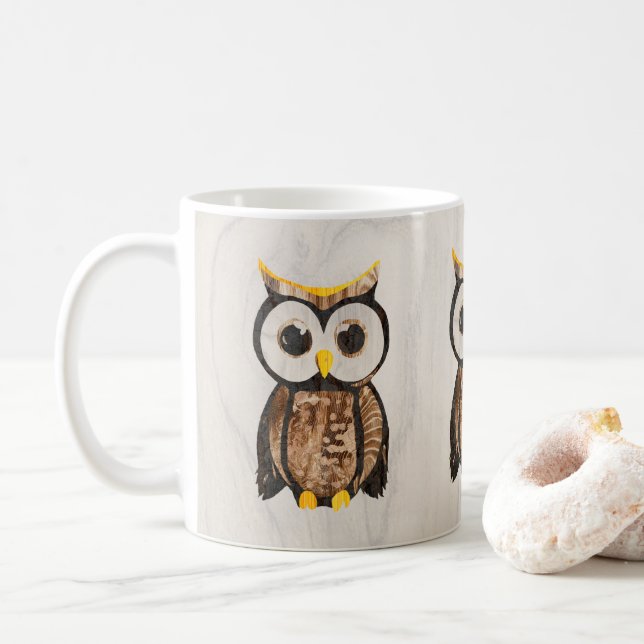 Caneca De Café Bois - Chouette - Owl (Com Donut)