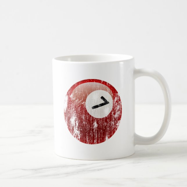 CANECA DE CAFÉ BOLA DE BILHAR DO NÚMERO 7 - CORRMOÍDA E (Direita)