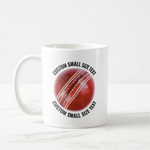 Caneca De Café Bola de Críquete Pequena Personalizada 11 oz. Pers