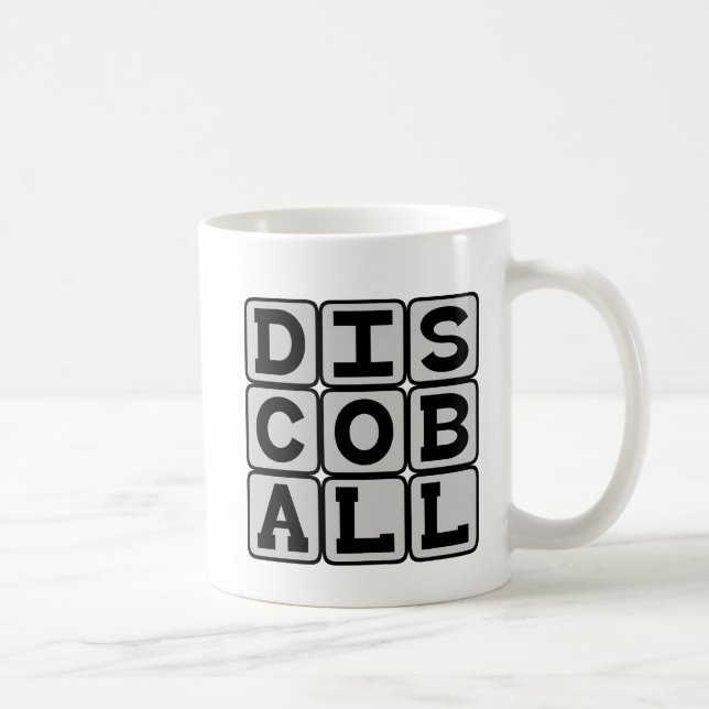 Caneca De Café Bola de Discoteca, Musgo de Clube de Dança (Direita)