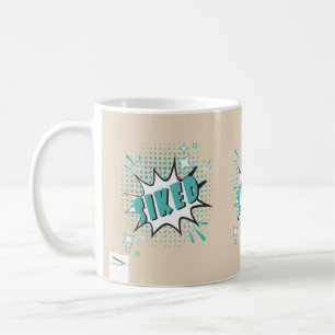 Caneca De Café Bola de Fala em Quadrinhos SUSPENSA Memória Creme