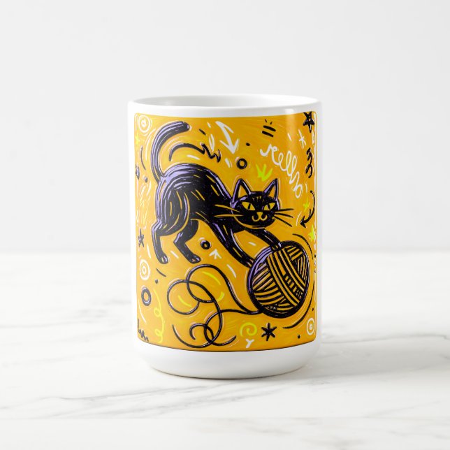 Caneca De Café Bola de Fio de Gato Brincalhão (Centro)