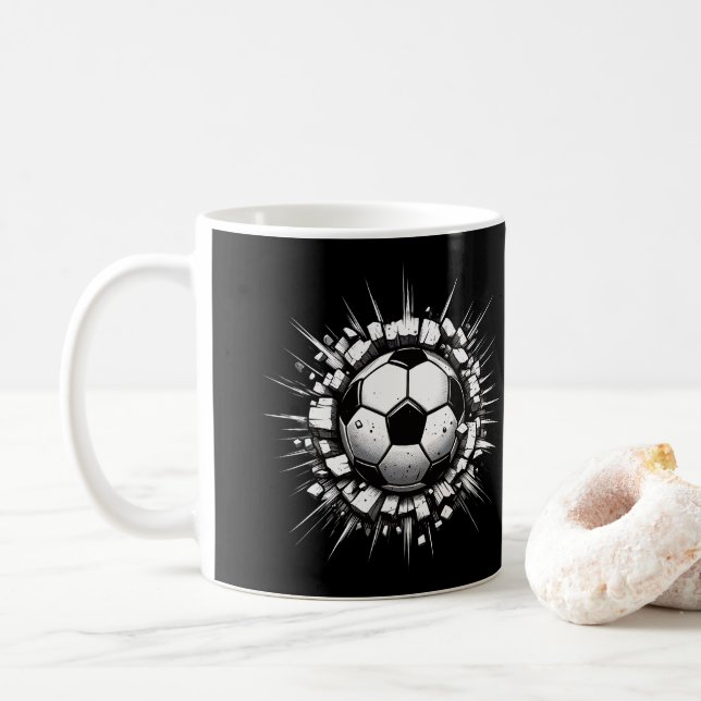 Caneca De Café Bola de futebol (Com Donut)