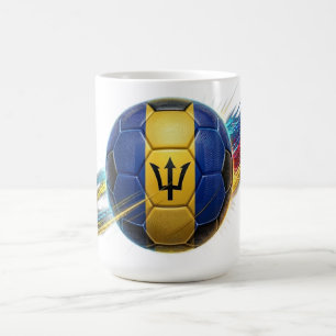 Caneca De Café Bola de Futebol de Barbados   Pronto para o Estádi