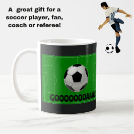 Caneca De Café Bola de Futebol Divertida e GOAL de Pitch! Esporte