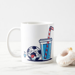Caneca De Café Bola de Futebol Engraçada e Sedenta Precisando de 