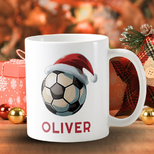 Caneca De Café Bola de Futebol Futebol Bola Vermelha Chapéu de Pa