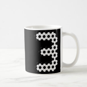 Caneca De Café Bola de Futebol Número 3 Meninos Crianças 3 Anos d