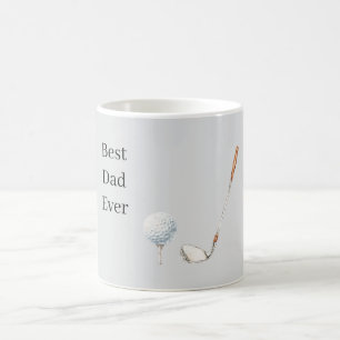 Caneca De Café Bola de Golfe Cinza Melhor Pai