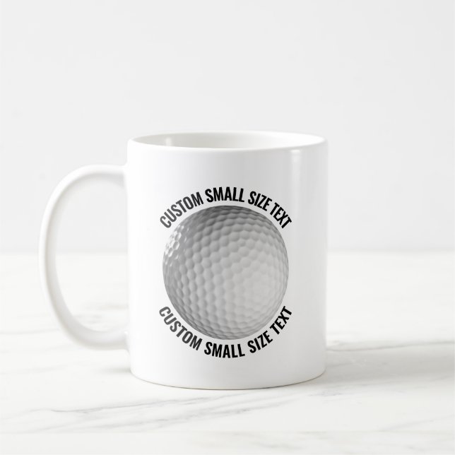 Caneca De Café Bola de Golfe com Texto Personalizado 325 ml Perso (Esquerda)