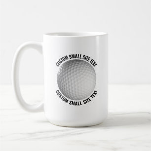 Caneca De Café Bola de Golfe com Texto Personalizado 450ml Person