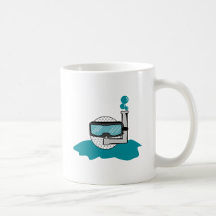 Caneca De Café bola de golfe engraçada com snorkel