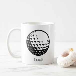 Caneca De Café Bola de Golfe Personalizada