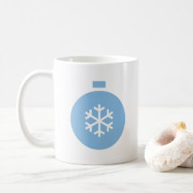 Caneca de Café Bola de Natal Azul
