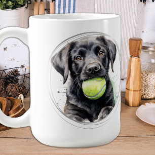 Caneca De Café Bola de Reprodução - Puppy do Labrador - Laborat