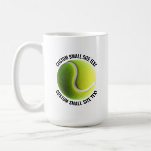 Caneca De Café Bola de Tênis de Texto Personalizado Pequena 425g 
