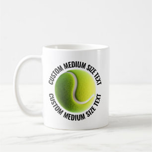 Caneca De Café Bola de Tênis Personalizada Média 11oz. Custom