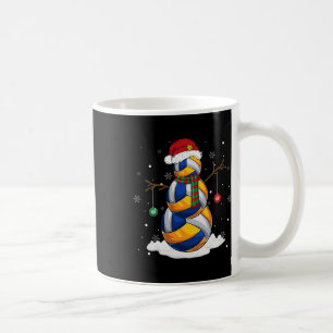 Caneca De Café Bola de Voleibol Snowman Santa Hat Natal Pajama