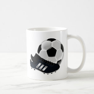 Caneca De Café Bola e Calçado de futebol