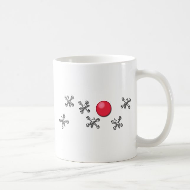 Caneca De Café Bola e jaques de borracha vermelhos (Direita)