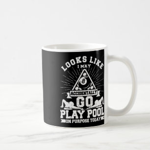 Caneca De Café Bola Engraçada 8 Jogando Bilhetes De Piscina No Po
