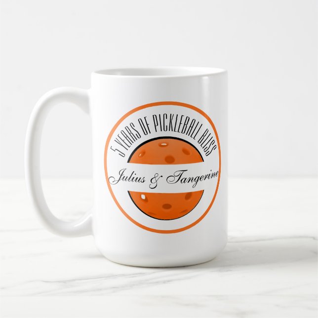 Caneca De Café Bola Laranja de Aniversário de Piceball Personaliz (Esquerda)