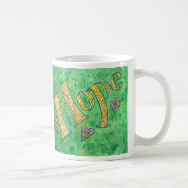 Caneca De Café Bolas de Café de Esperança Inspiradoras (Direita)