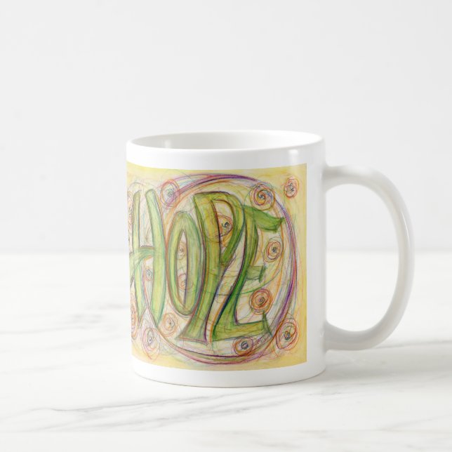 Caneca De Café Bolas de Café de Esperança Inspiradoras (Direita)
