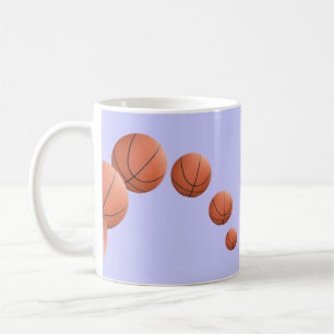Caneca De Café Bolas de cesto no ar