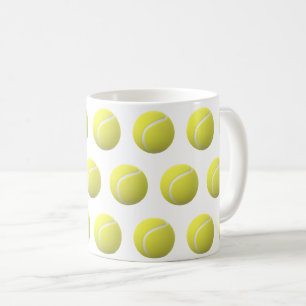 Caneca De Café bolas de tênis 3D em uma fila