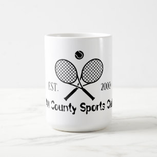Caneca De Café Bolas de Ténis com Monograma Tema de Design Person