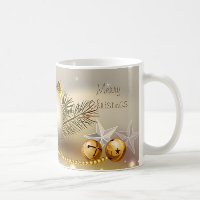 Caneca De Café Bolas Dourados, Bels e estrelas (Direita)