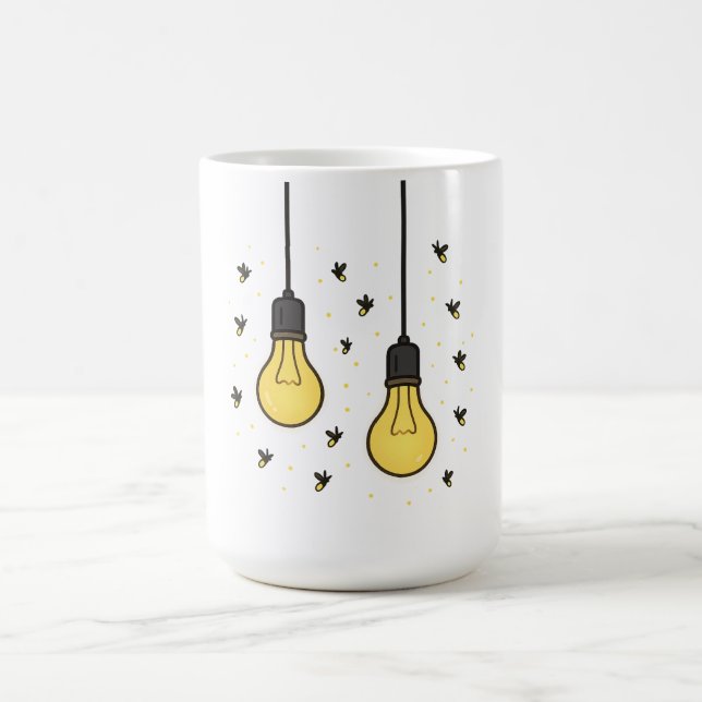 Caneca De Café Bolas Encantadas: Vagalumes dançando em torno da l (Centro)