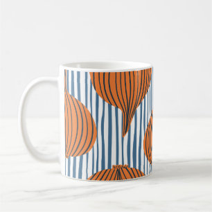 Caneca De Café Bolbos de cebola desenhados à mão, papel de parede