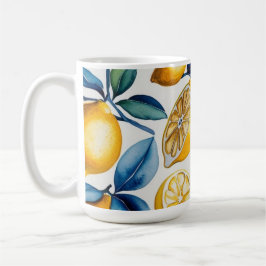 Caneca De Café Bold Blue Italiano Positano Lemon