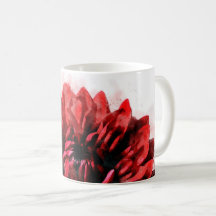 Bold Dahlia Watercolor Crimson