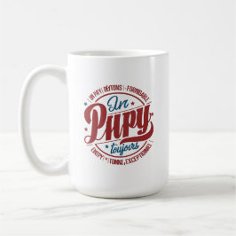 Caneca De Café Bold Retro Papy Circle Typography