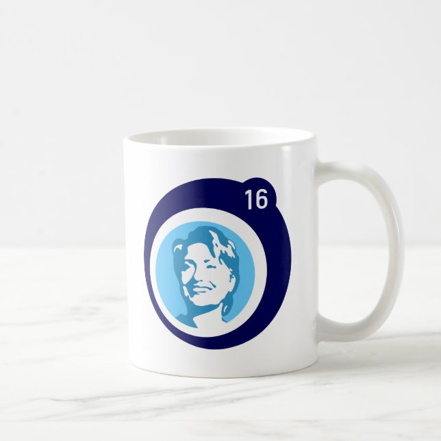 Caneca De Café bolha azul de hillary clinton (Direita)