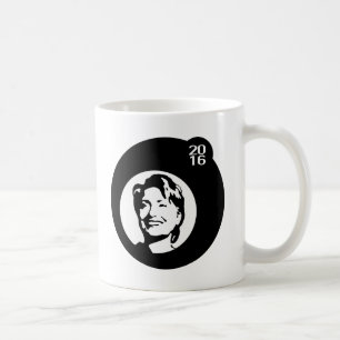 Caneca De Café bolha preta de hillary clinton
