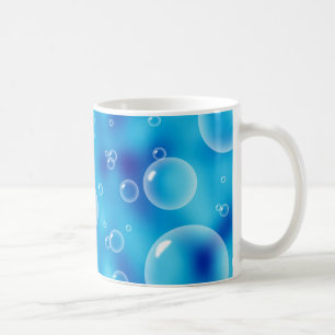 Caneca De Café Bolhas Azuis Grandes