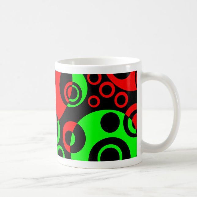 Caneca De Café Bolhas de abstrato 01 (Direita)