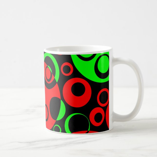 Caneca De Café Bolhas de abstrato 03 (Direita)