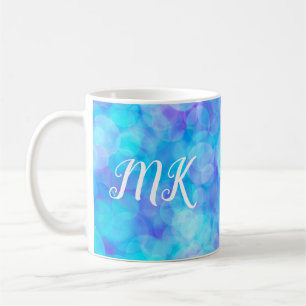 Caneca De Café Bolhas de Azul e Roxo