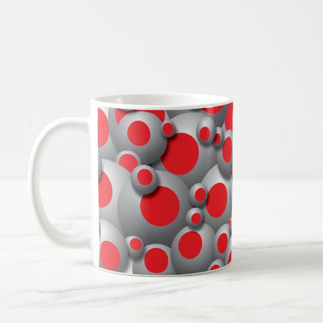 Caneca De Café Bolhas de Bustel Red Coffee Mug (Esquerda)