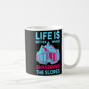 Caneca De Café Bolhas de Esqui Retroativas - Fita de Esqui 80s 90