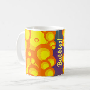 Caneca De Café Bolhas de estilo de Anos setenta divertidos