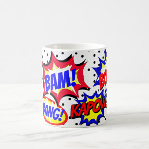 Caneca De Café Bolhas de Fala Personalizadas de Quadrinhos Pontos