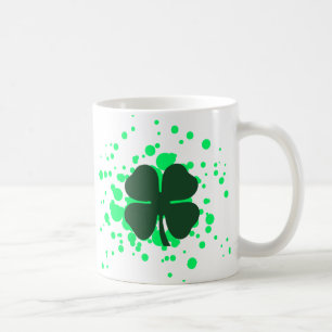 Caneca De Café bolhas de trevo de quatro folhas