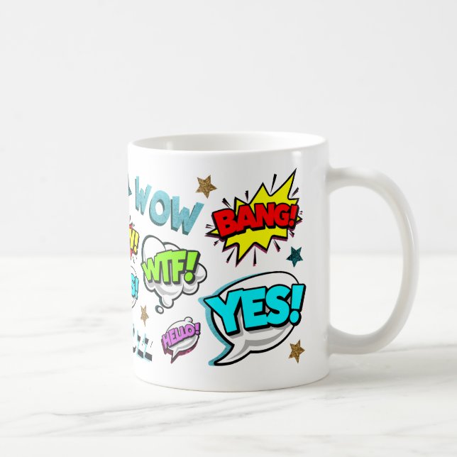 Caneca De Café Bolhas de Voz do História em quadrinhos (Direita)
