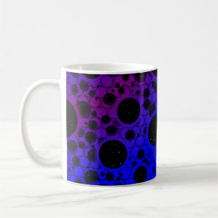 Caneca De Café Bolhas Espaciais - Azul/Roxo